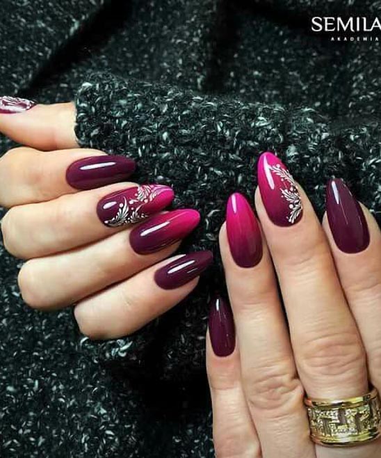 Burgundy Ombre Sns Nails