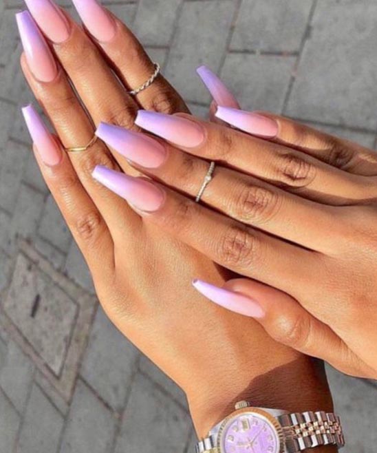 Burgundy Pink Ombre Nails