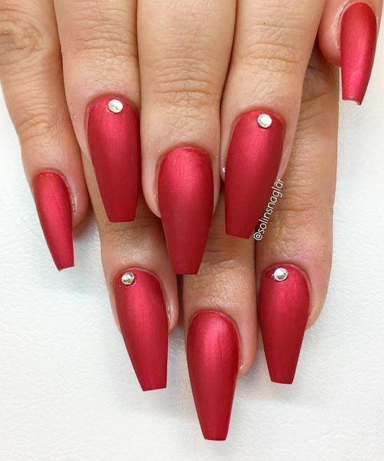 Burgundy Press on Nails