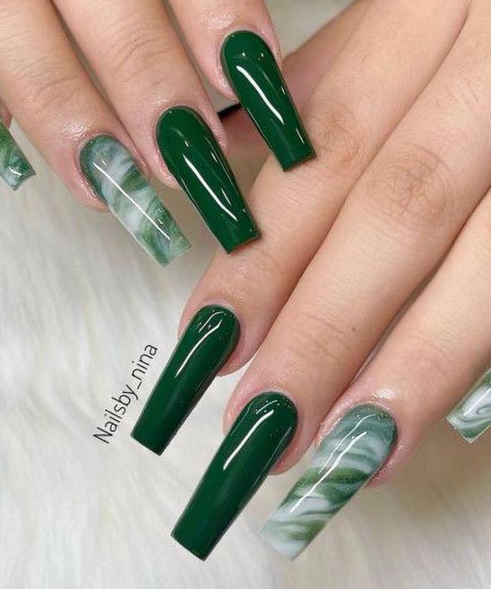 Christmas Nail Designs Emerald Green