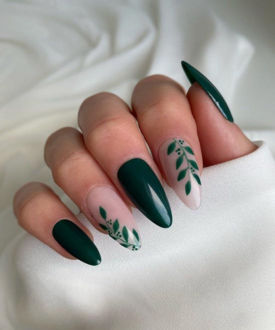 Christmas Nail Designs Red and Green Ombre