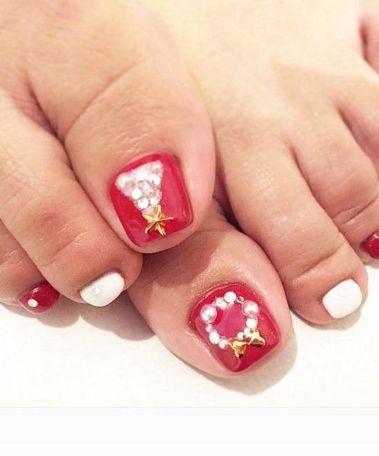 Christmas Nail Designs for Toes