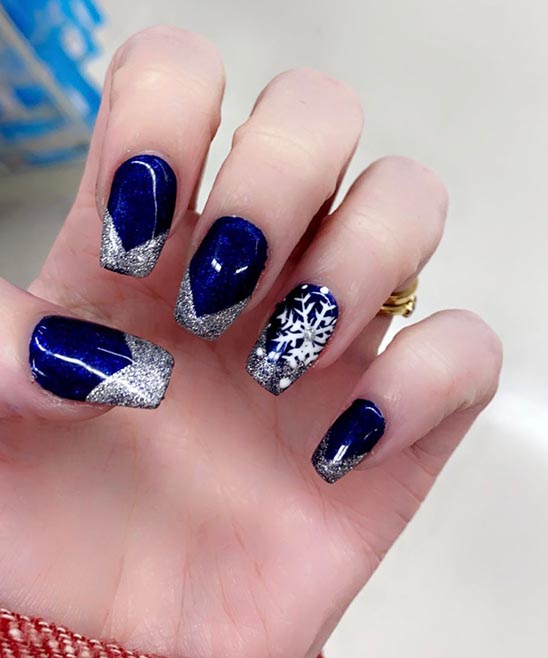 Christmas Nails Designs Blue