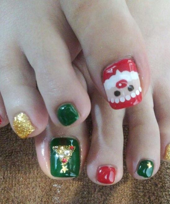 Christmas Toe Nail Designs Pinterest