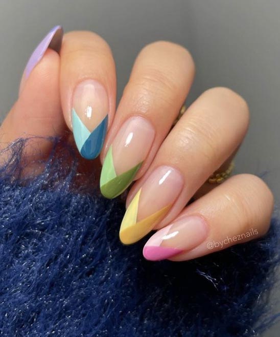 Coffin French Tip Nails Designs