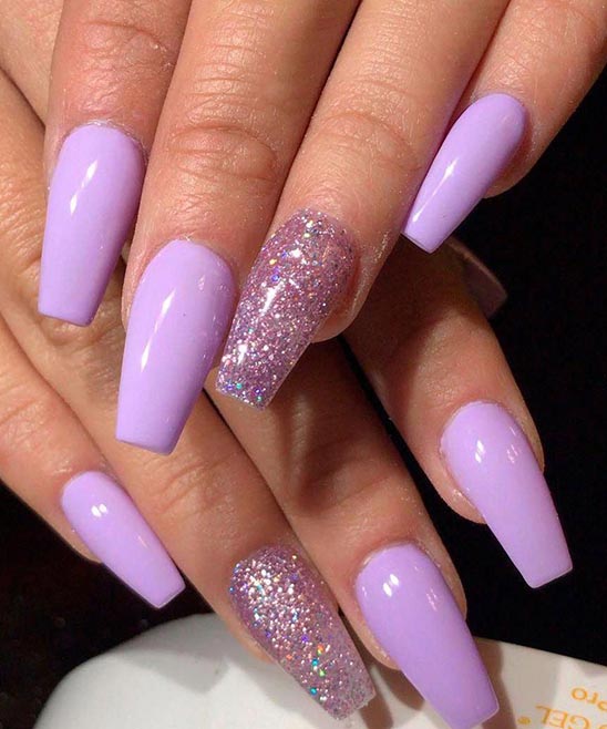Coffin Light Pink Nails