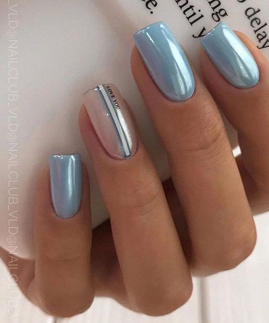 Coffin Nail Designs Baby Blue