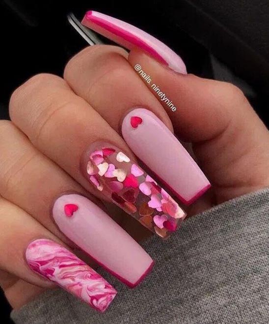 Coffin Pink Acrylic Nails