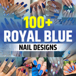 Coffin Royal Blue Nail Designs