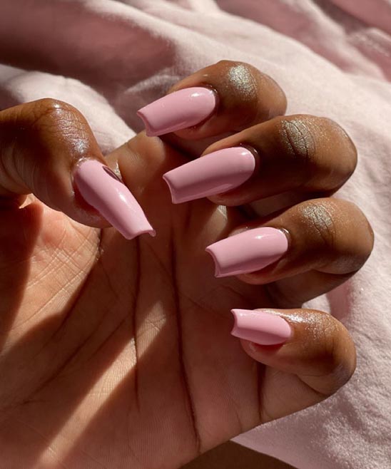 Coffin Shaped Nails Light Pink