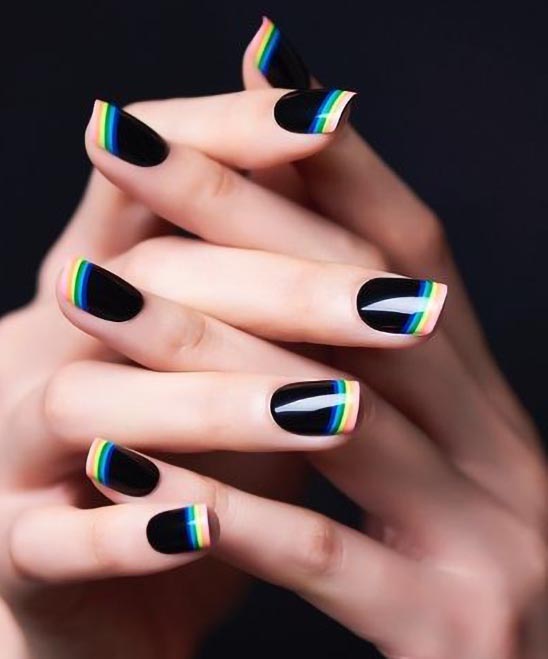 Colorful French Tip Nail Designs