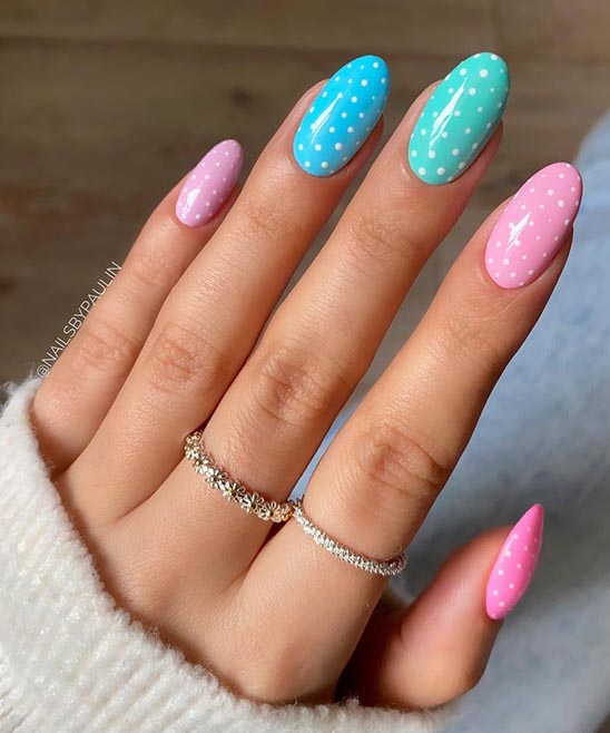Colorful Marble Nails