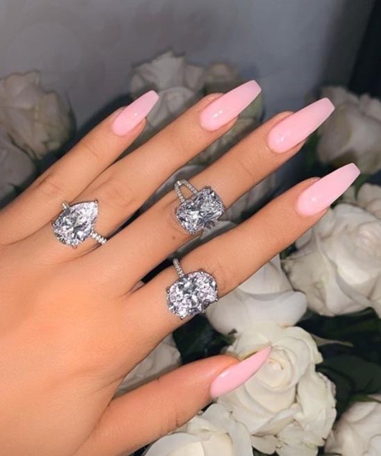 Cute Pink Coffin Nails