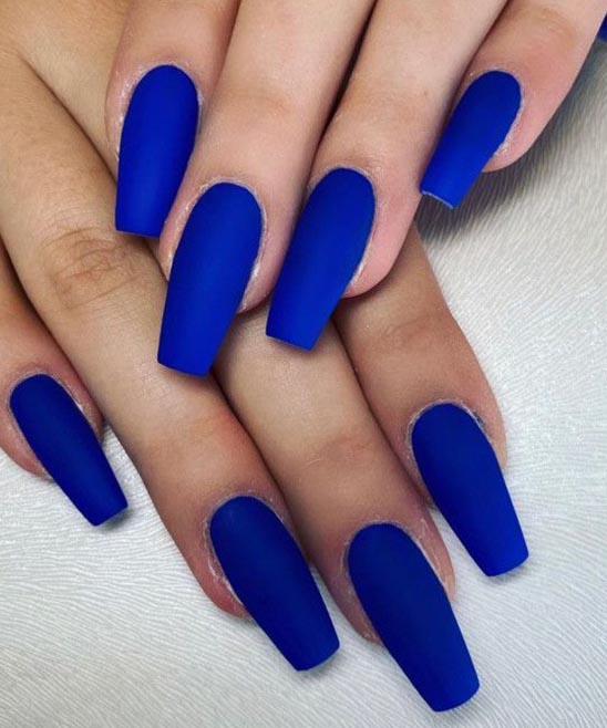 Cute Royal Blue Nail Designs