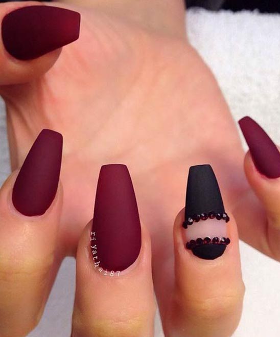 Dark Burgundy Nail Color