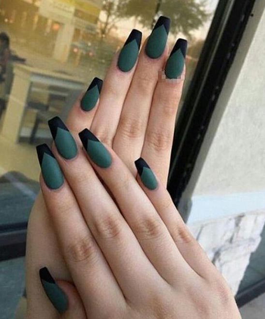 Dark Green Nail Polish Design
