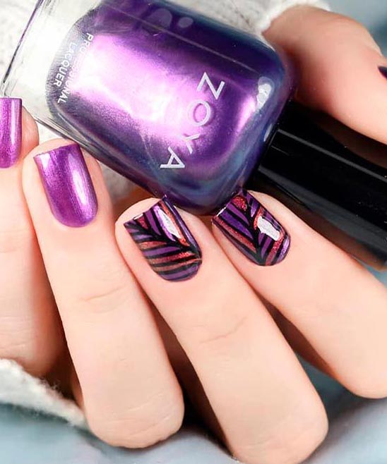Dark Purple Acrylic Nails Designs