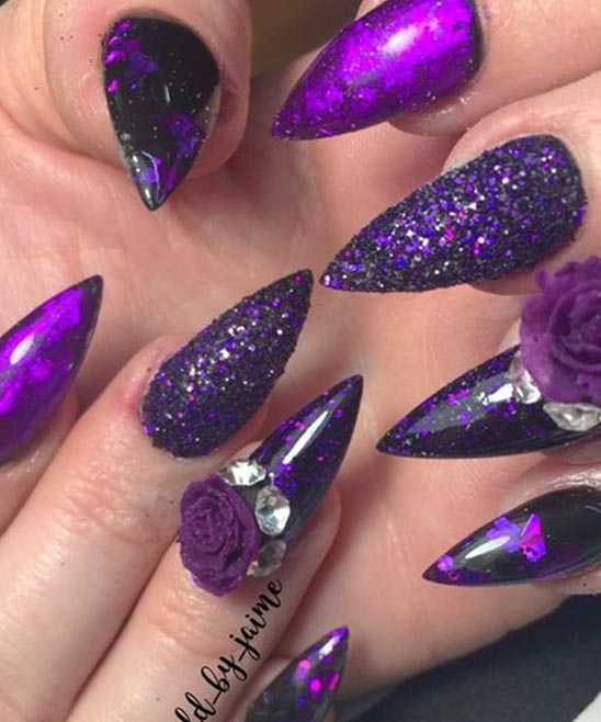 Dark Purple Gel Nail Designs