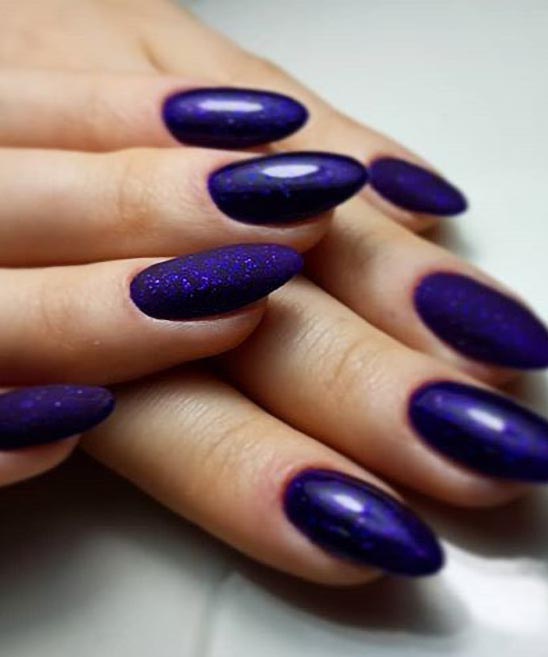 Dark Purple Nail Color Ideas for Coffin Designs