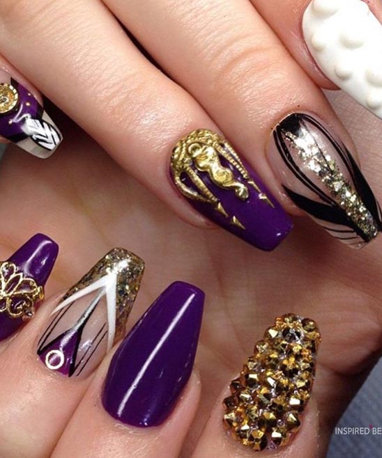 Dark Purple Nails Designs