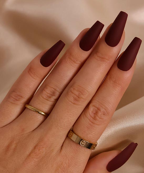 Deep Burgundy Nail Color
