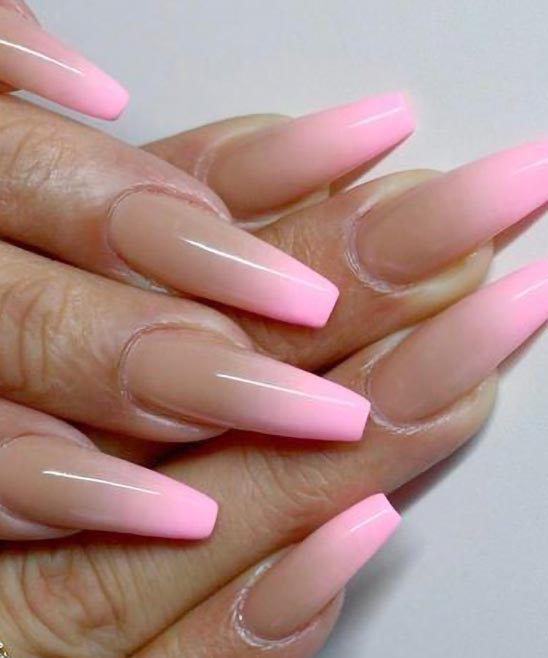Different Color Pink Nails Coffin
