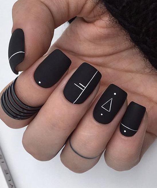 Easy Black and White Nail Polish Designs