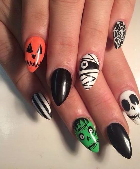 Easy Diy Halloween Nail Designs