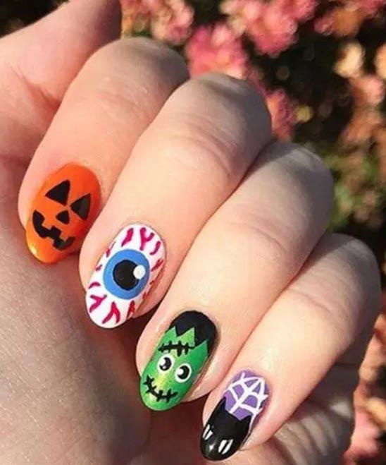 Easy Halloween Nail Designs for Short Nails