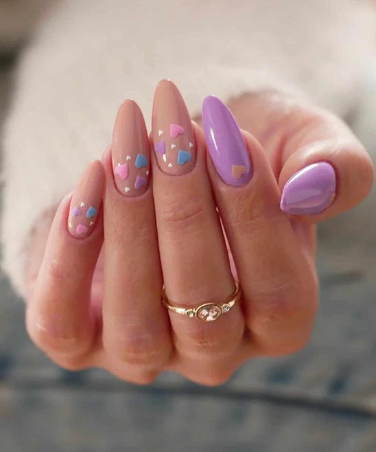 Elegant Powdered Nail Designs Pink and Purple