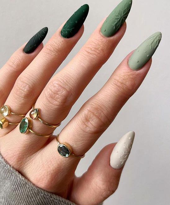 Emerald Green Nails Design