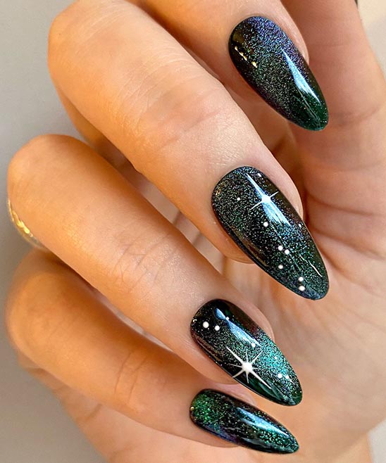 Emerald Green Nails Designs