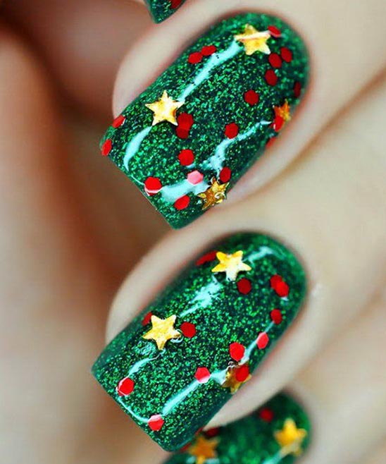 Emerald Green and Gold Nail Design Ideas