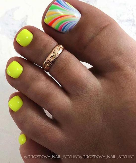 Fall Color Toe Nail Designs
