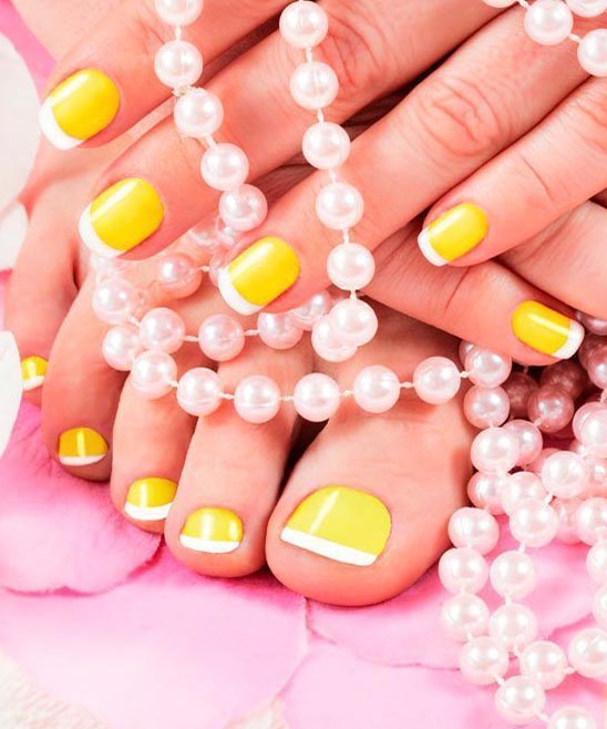 Fall Leaves Gel Nail Design Toes