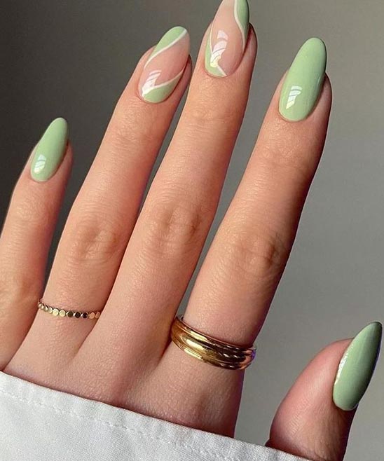 Fancy Almond Short Nail Designs With Chrome