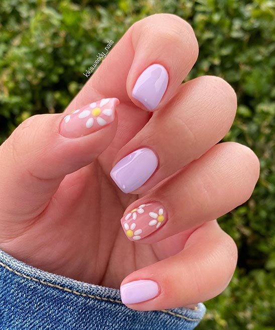 Flower Nail Designs for Short Nails