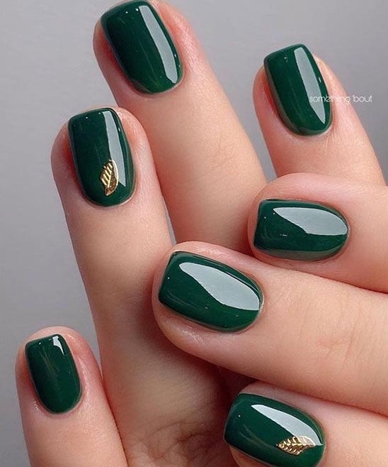 Formal Nail Designs for Emerald Green Dress
