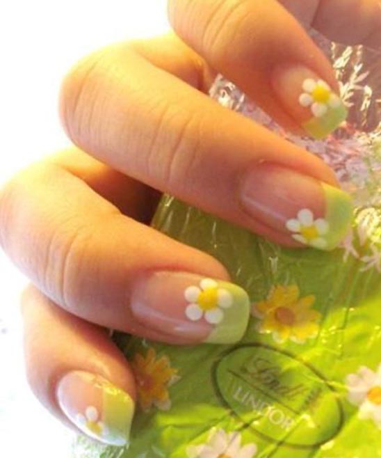 French Manicure Coffin Nail Designs