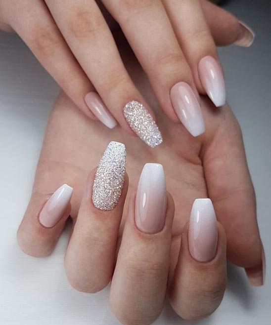 French Nail Designs With Glitter