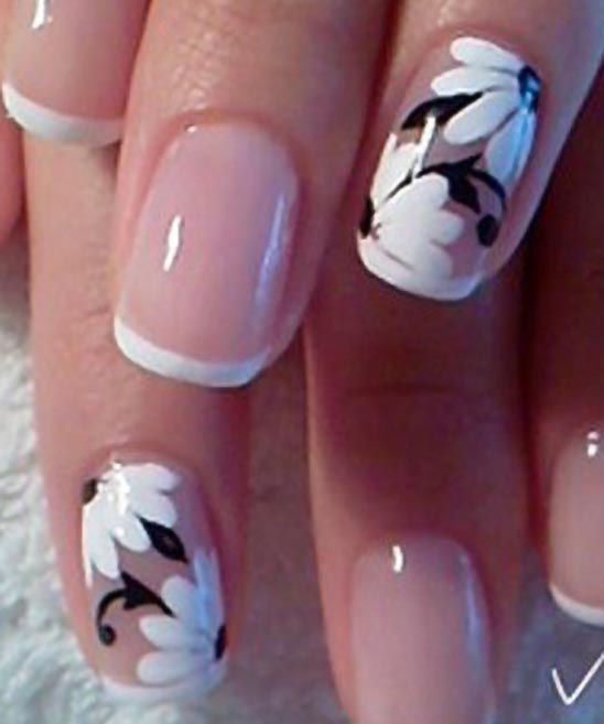 French Nail Tips With Nail Bed Cut Out Design