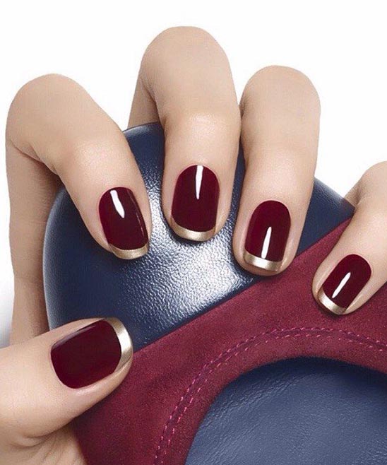 Refined Burgundy French Tips for a Stunning Look - TailoringinHindi