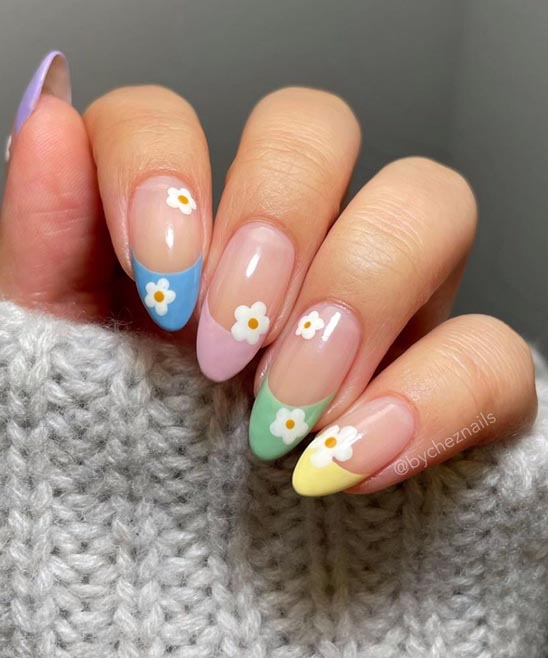 French Tip Design Acrylic Nails