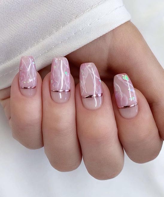 French Tip Flower Nail Designs