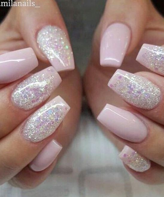 French Tip Glitter Nail Designs
