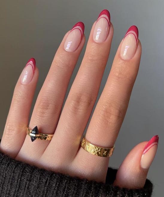 French Tip Nail Designs Coffin