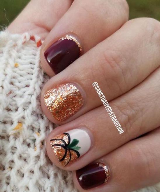 French Tip Nail Designs for Thanksgiving