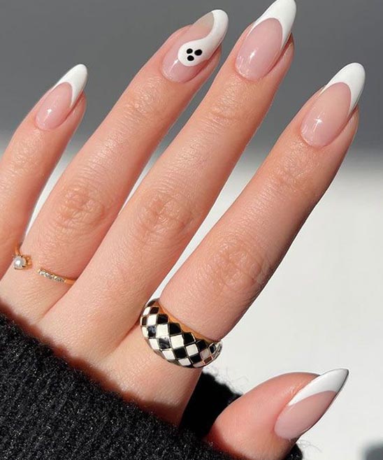 French Tip Nail Designs with Rhinestones