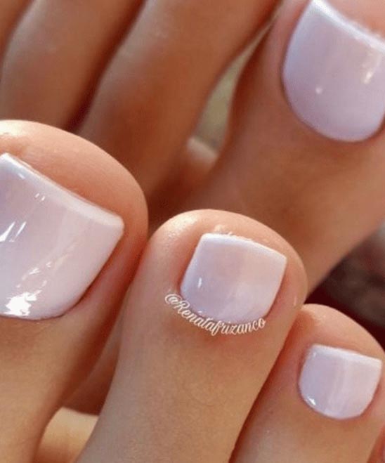 French Tip Toe Nail Design