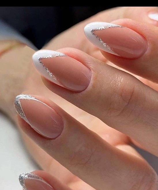 French White Glitter Ideas Nail Designs